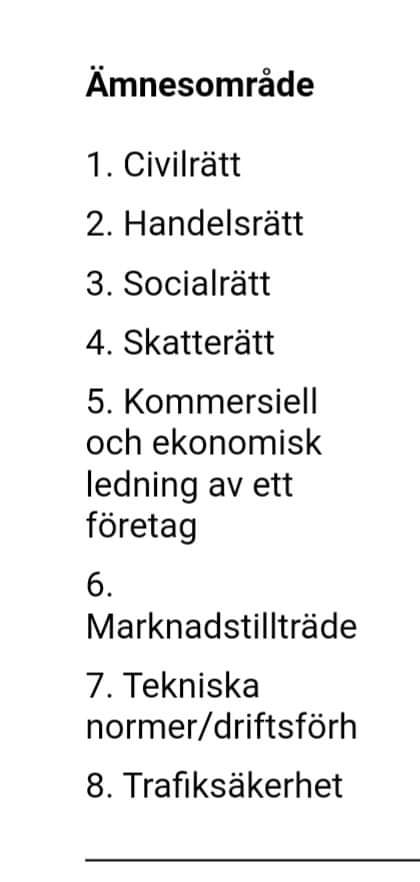 Utbildning för godkännande som trafikansvarig.